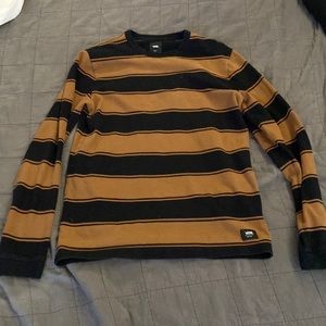 Brown & Black striped Vans crewneck